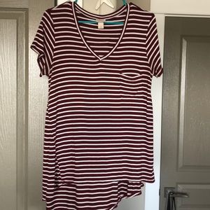 Target striped tee w/ pocket SIZE L